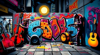 街头乐队激情演奏 街头乐队激情演奏