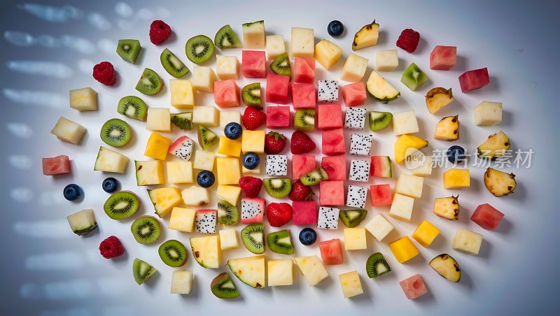 色彩缤纷的水果拼盘