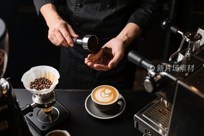 咖啡师制作咖啡饮品