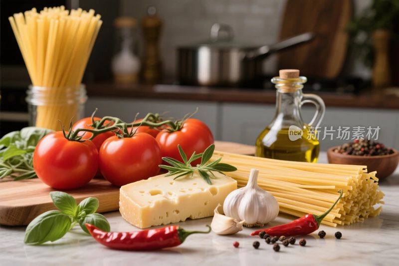 美食食材厨房摆设