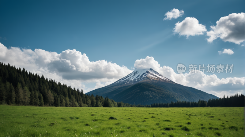 远处的一座高山清风景图片