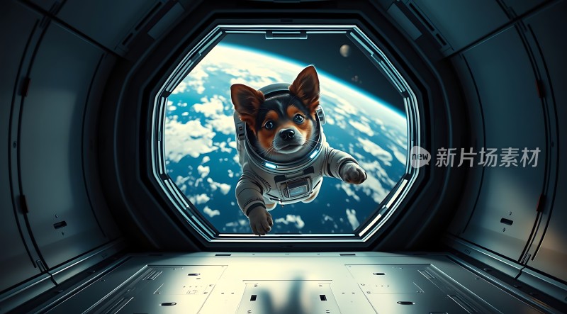 太空遨游的小狗