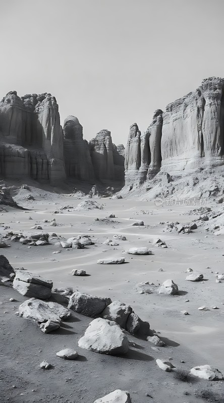 沙漠奇石嶙峋自然景观壮观