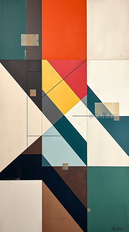 色彩几何抽象艺术