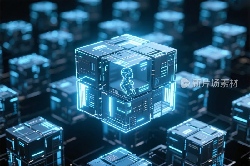 未来科技立方体数字场景