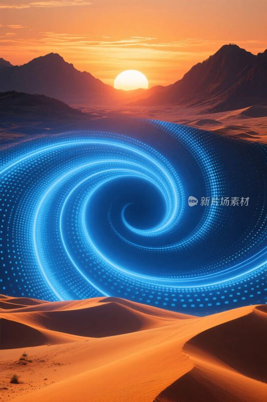 奇幻沙漠螺旋光效