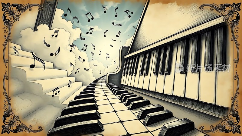 钢琴键上的音乐之旅