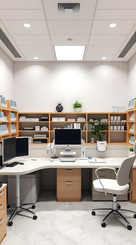 现代简约办公室整洁明亮的工作环境