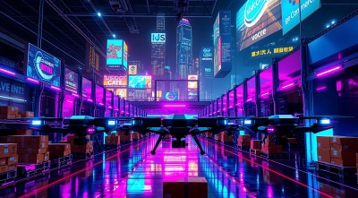 未来科技仓库无人机配送中心 未来科技仓库无人机配送中心