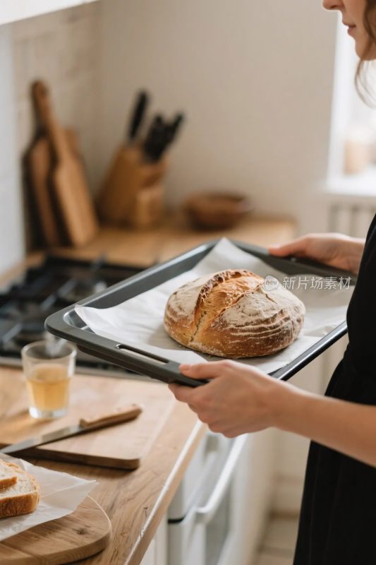 厨房烤面包场景