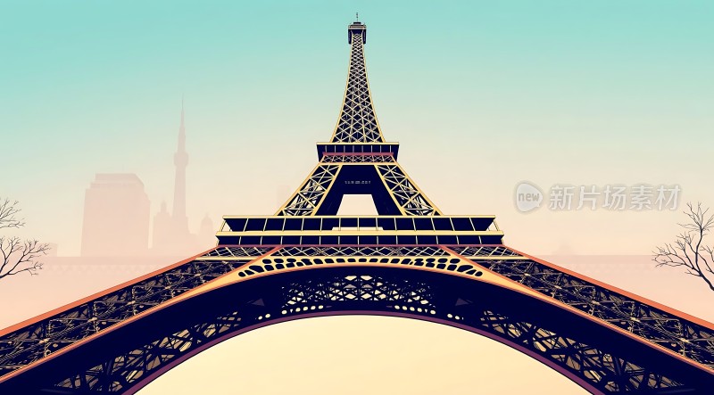 埃菲尔铁塔巴黎风情画