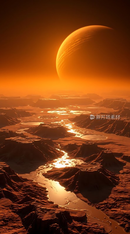 火星上的日落奇景