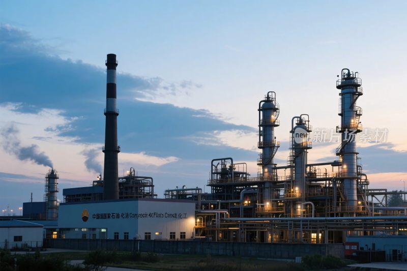 工业厂区夜景图