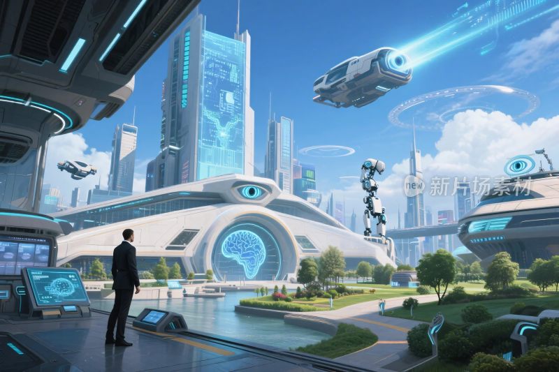 未来科幻城市插画