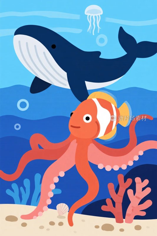 海洋生物插画