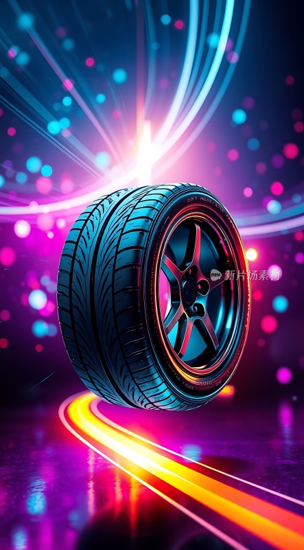 轮胎与轮毂的完美结合展现速度与激情