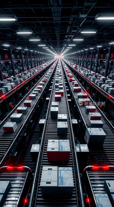 自动化仓库物流输送带系统