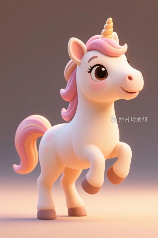 可爱独角兽插画