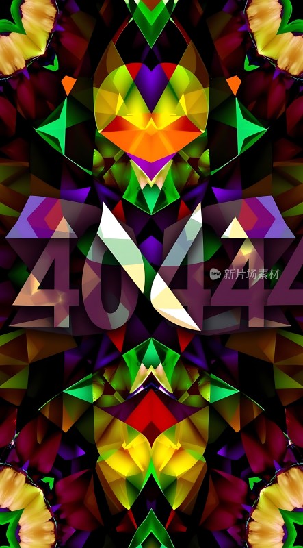 多彩几何图案下的404错误页面