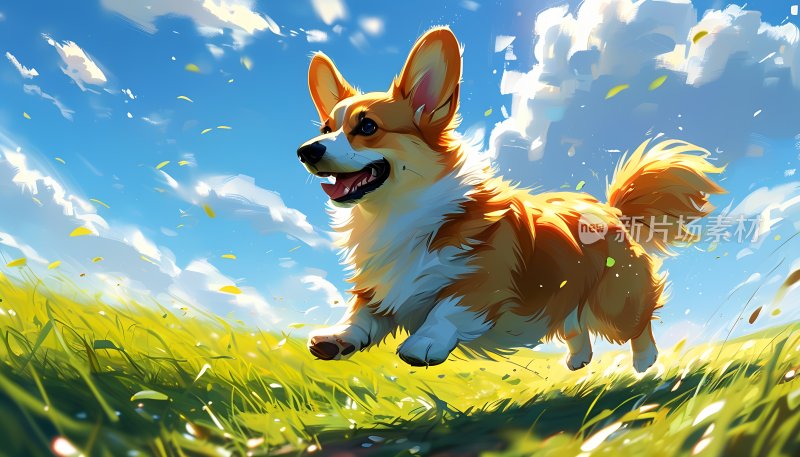 奔跑的柯基 柯基犬