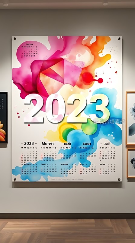 2023年艺术风格日历墙挂