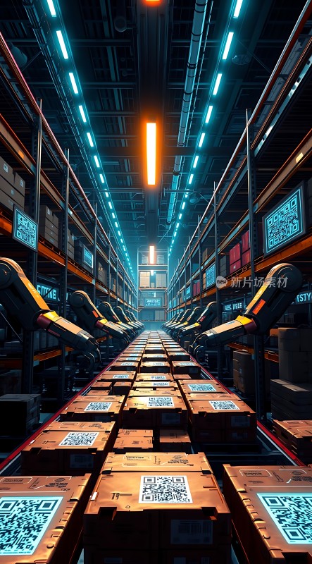 未来仓库智能机器人与高效物流