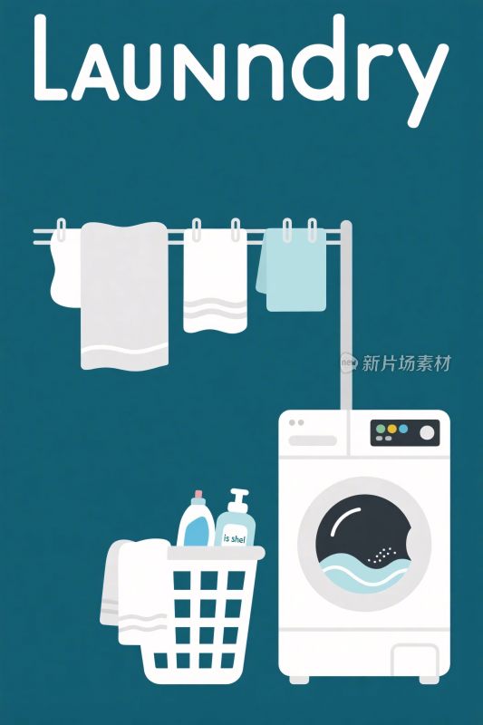洗衣主题插画