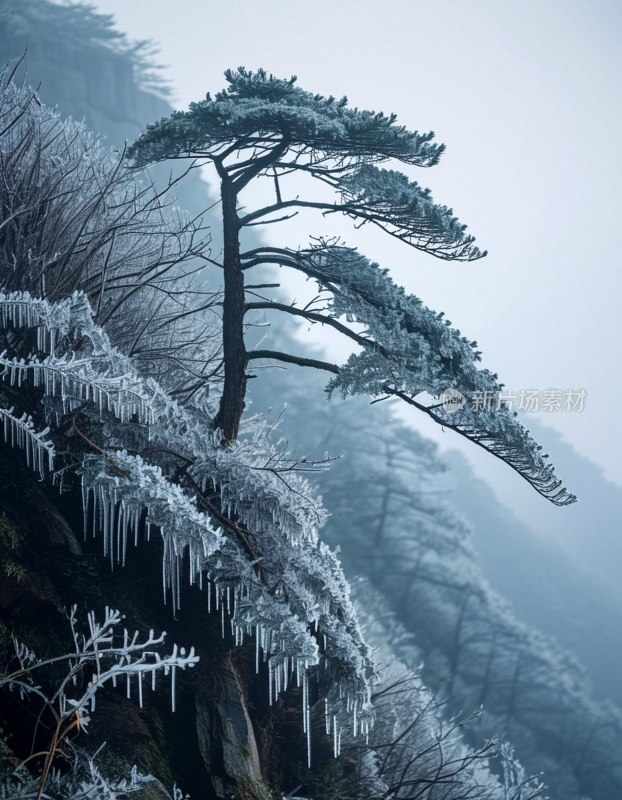 衡山雪挂美如画