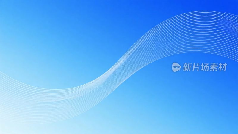 蓝色渐变线条插画