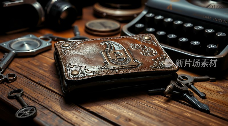 复古相机、打字机与皮质钱包