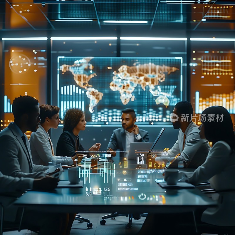 商务会议讨论全球策略