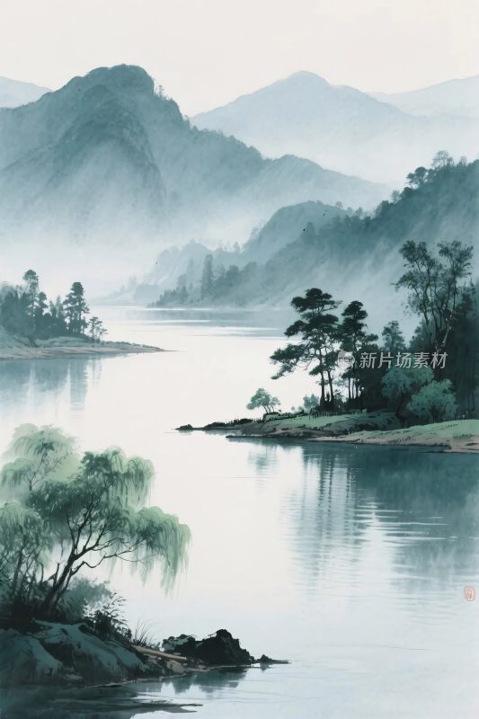 水墨山水风景画