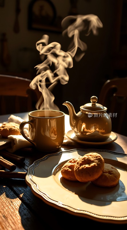 阳光下的茶香四溢