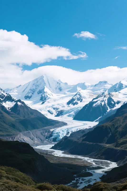 雪山冰川自然风光