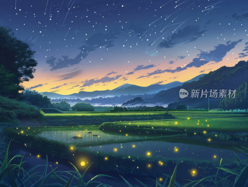 繁星闪烁的夜空