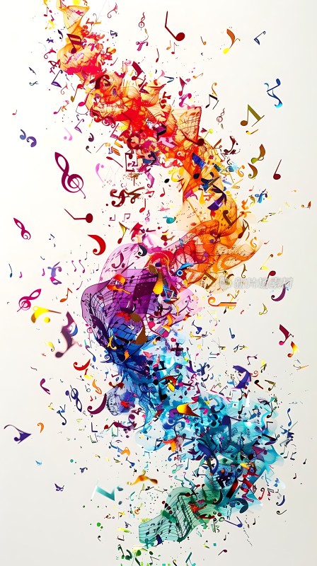 五彩音符舞动旋律