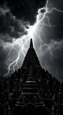 雷雨中的神秘古塔