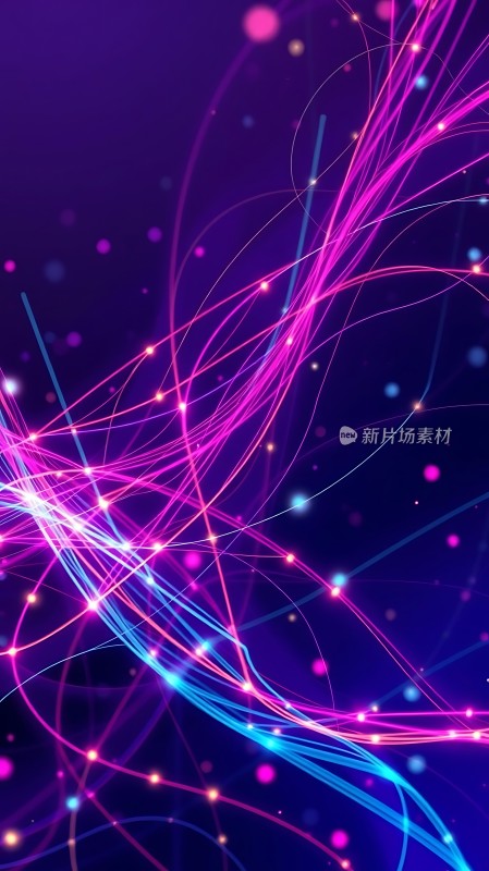 紫色光束交织的梦幻世界