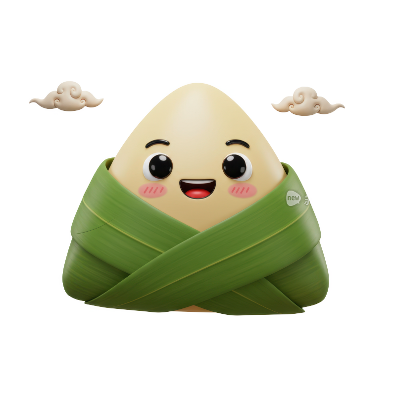 端午节3D卡通粽子元素