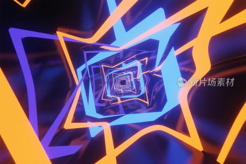 霓虹几何艺术插画