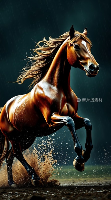 奔腾骏马风驰电掣