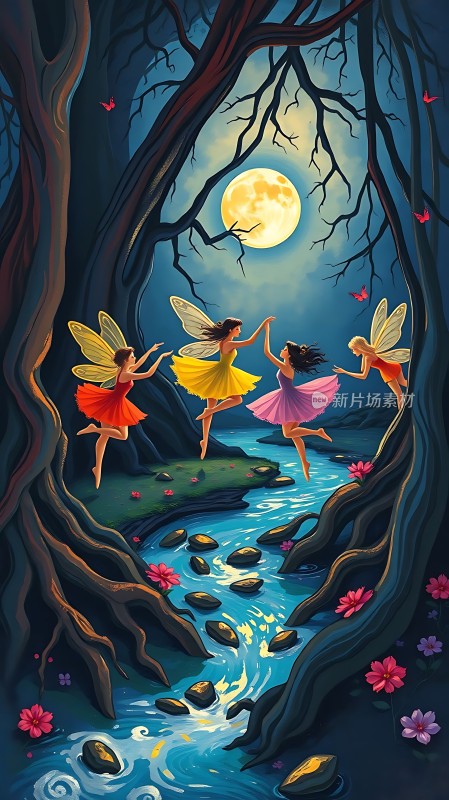 夜幕下的精灵之舞