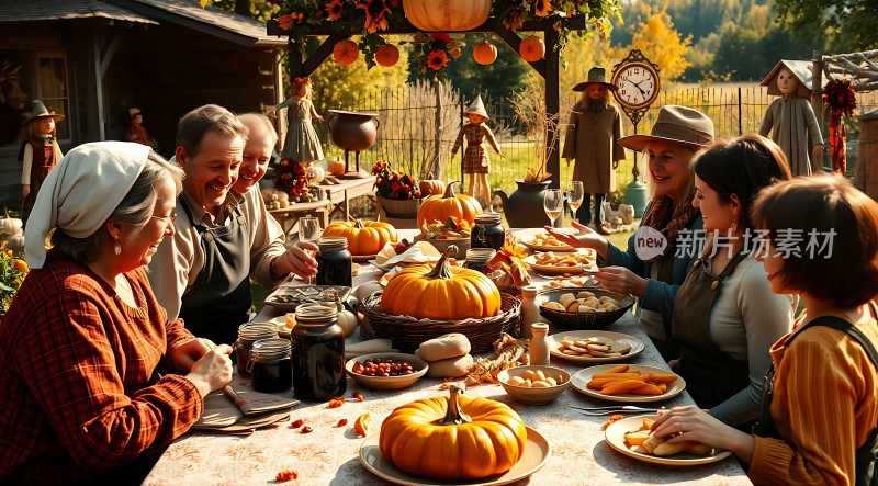 秋日家庭聚餐温馨和谐共度美好时光