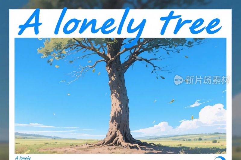 孤独的树插画