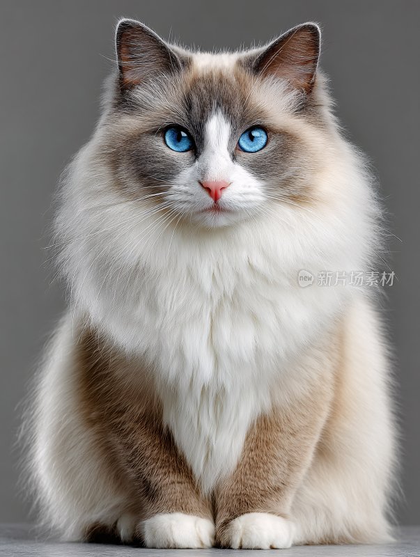 蓝眼长毛猫咪萌照