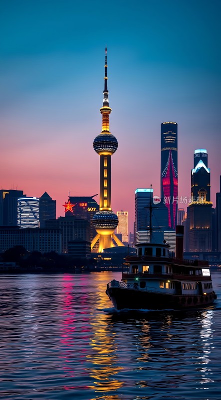 东方明珠与城市夜景