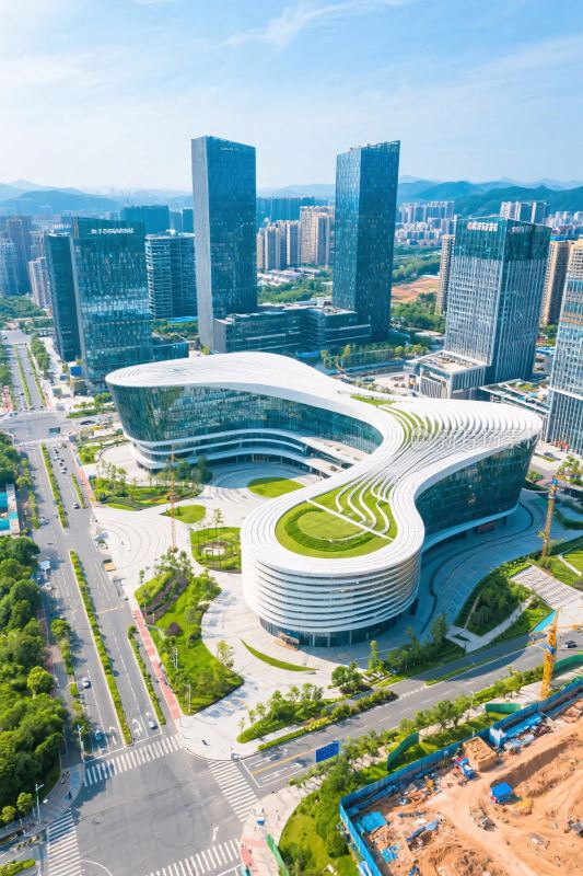 现代城市景观鸟瞰图