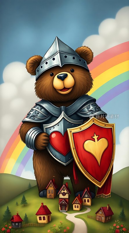 勇敢熊骑士守护彩虹小镇