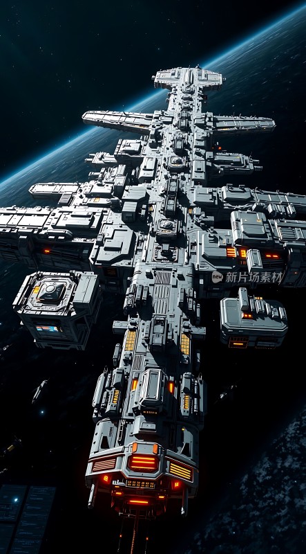 星际巨舰翱翔宇宙