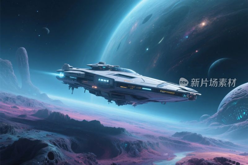 科幻太空飞船场景